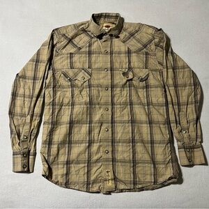 Larry Mahan Mens Small? Medium? (Check Measurements) Diamond Snap Western Plaid